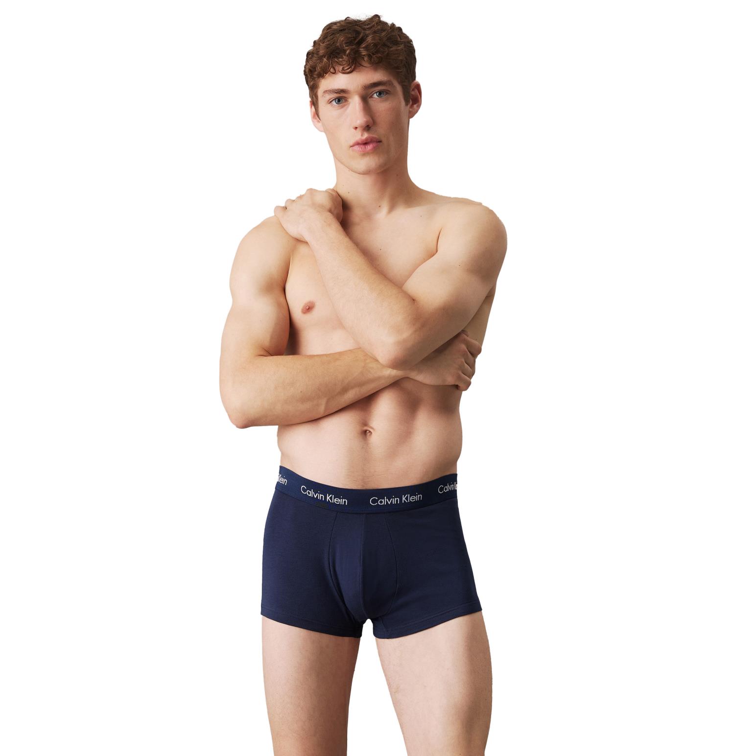 Calvin Klein Cotton Stretch Low Rise Trunks - 3 Pack